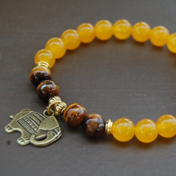 Elephant Bracelet,Peace Bracelet,Gemstone Bracelet - Picture 2 of 2